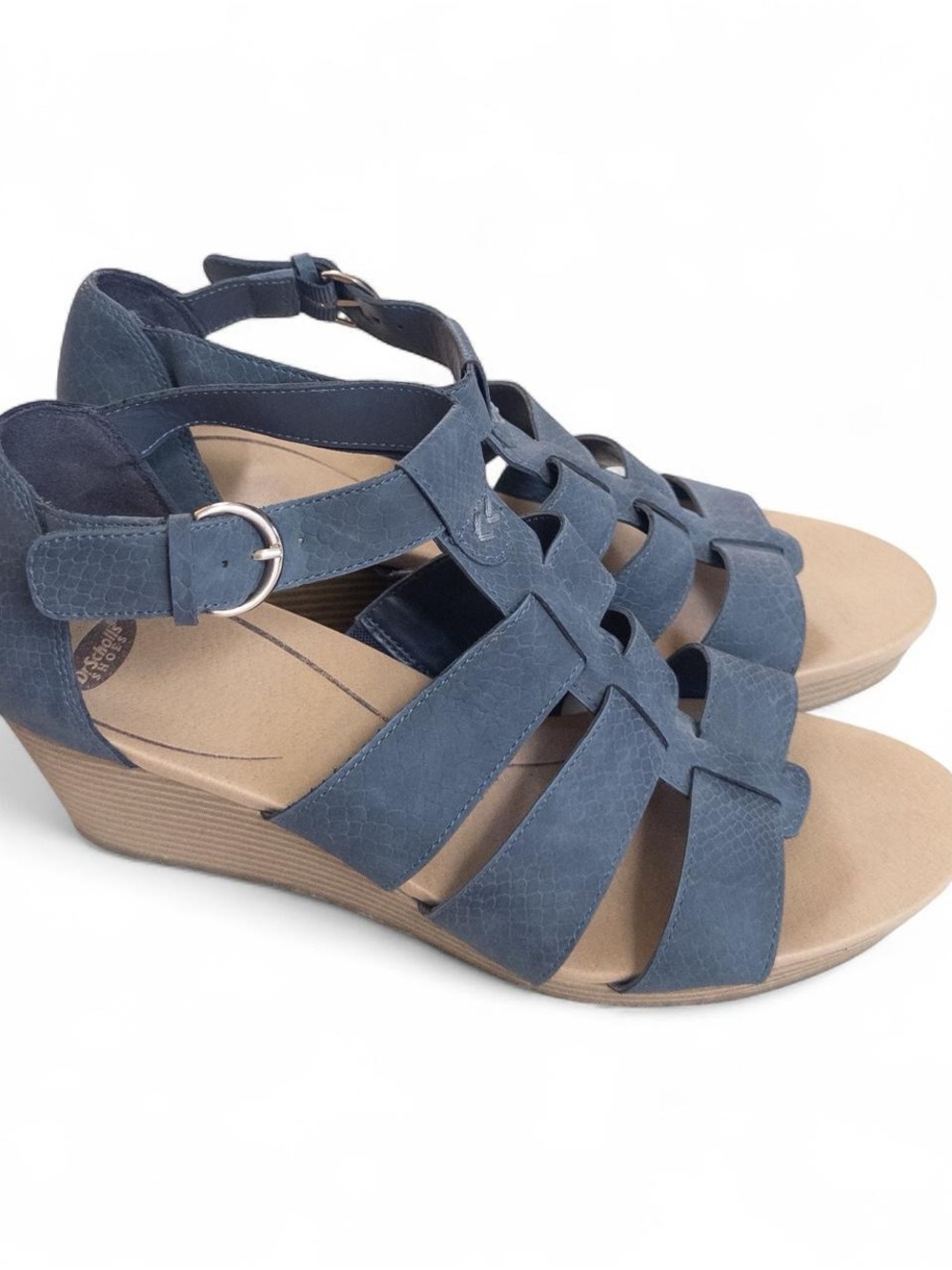 Dr. Scholl’s Blue Gladiator Wedge Sandals – Size 10 👡💙